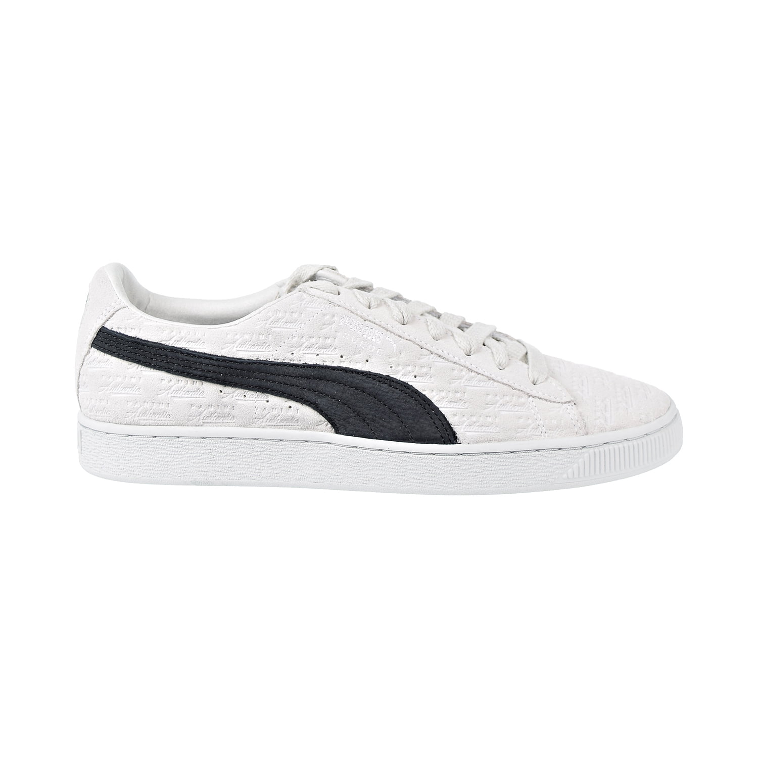 white and black puma shoes