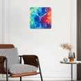 thumbnail image 3 of 10 Inch Wall Clock Battery Operated Silent Clock Decorative for Office, Kitchen, Outdoor, Living RoomModern Colorful Tie Dye Multicolor, 3 of 4