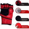 thumbnail image 4 of Right Punch Gants de MMA en Cuir de Vache - Gants d'Entraînement Rouges, Gants de Kickboxing pour l'Entraînement Sportif Extérieur, Muay Thaï, Entraînement Sparring, Combat, Kickboxing, Sac de Boxe Punch pour Hommes et Femmes, 4 of 6
