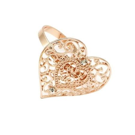 

ankishi Heart-shaped Napkin Holder Napkin Buckle Wedding Table Decoration