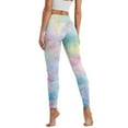 thumbnail image 2 of Renewold Colorful Tie-dye Womens Yoga Leggings with Pockets Workout Leggings Full Length High Waisted Running Pants Non See-Through Athletic Tights Printed Tights, XXL, 2 of 8