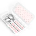 thumbnail image 4 of Kdxio Rabbit And Cherry Toddler Utensils Set - Kids Silverware Set, Set Kids Utensils Set with Case for Preschooler Children, 4 of 8