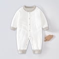 thumbnail image 3 of zyoiszvq Cotton Fall Onesies for Baby - Long Sleeve Graphic Lounge Rompers,3M-2T, Gray, 3 of 7