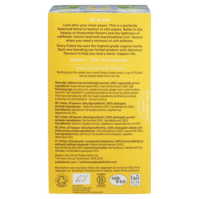 Pukka Herbs Infusion Biologique Relax 20 Sachets