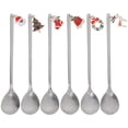 thumbnail image 1 of CIMAXIC christmas 6pcs Christmas Flatware Stainless Steel Flatware Set Decorative Dessert Spoons For Appetizers And Serving Christmas Tableware For Holiday Parties,5.31"X0.94"X0.2", 1 of 4