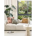 thumbnail image 4 of Fennco Styles Loquat Embroidered Double Layer Ruffle Throw Pillow Cover 18" W x 18" L - Clay Cotton Cushion Case for Home, Couch, Living Room, Bedroom, Office and Holiday Décor, 4 of 6