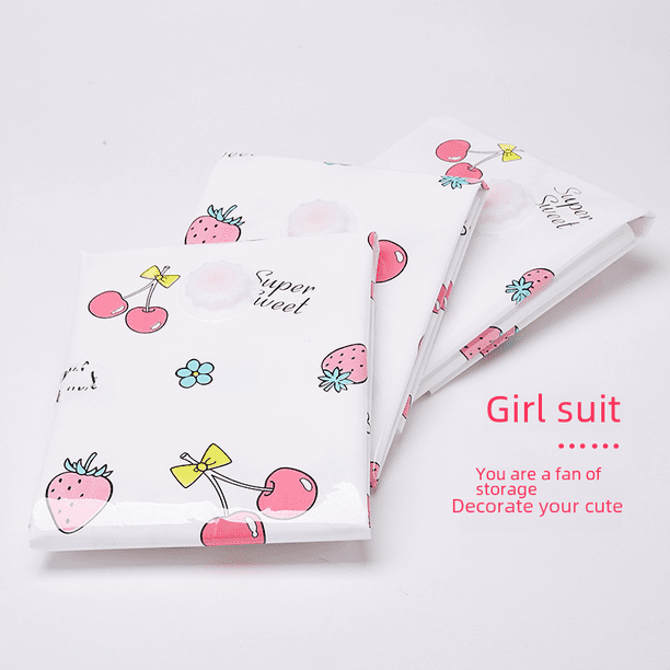 Bolsa de compresión al vacío, bolsa de almacenamiento engrosada, nueva bolsa de ropa de algodón individual de la serie Girl Cherry