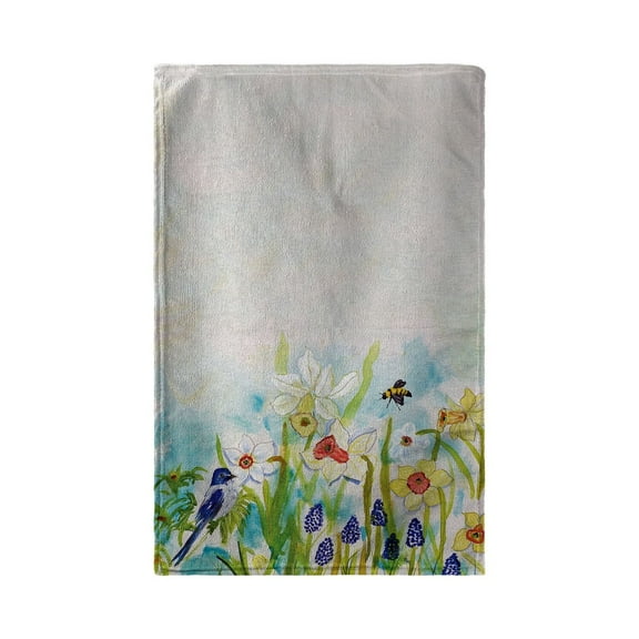Betsy Drake Interiors Bird & Daffodils Beach Towel