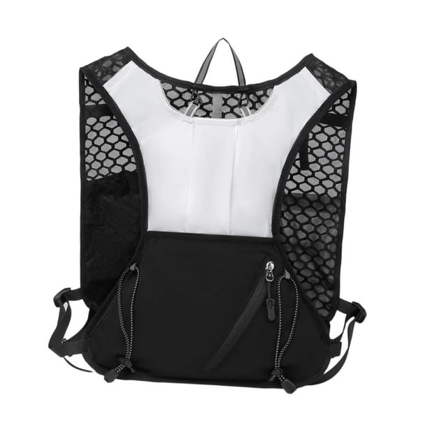 Chaleco de hidratación Pack Running Mochila de hidratación Mochila de día Versátil Cómoda para Blanco Negro