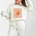 thumbnail image 5 of Pumpkin Checkered Distressed - Women's Lightweight Garment Dyed Sweatshirt, 5 of 9
