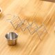 thumbnail image 4 of Soporte para tacos de acero inoxidable con taza para salsa | Tortillero individual | Soporte para tacos duradero, dorado y plateado | Exhibidor compacto para pan plano y panqueques | Diseño, 4 of 6