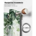 thumbnail image 6 of nqOlkjepod Outdoor Curtains for Patio Waterproof, Green Leaves Outdoor Privacy Panels Grommet, Watercolor Country Spring Botanical Leaf Blackout Outside Curtains for Porch/Cabana 54"x95", 1 Panel, 6 of 8