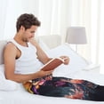 thumbnail image 6 of Picia Explosive Fluid Splash Art Mens Soft Woven Cotton Elastic Waistband Sleep Pajama Pant Lounge Sleep Pant With Pockets And Drawstring-XX-Large, 6 of 9