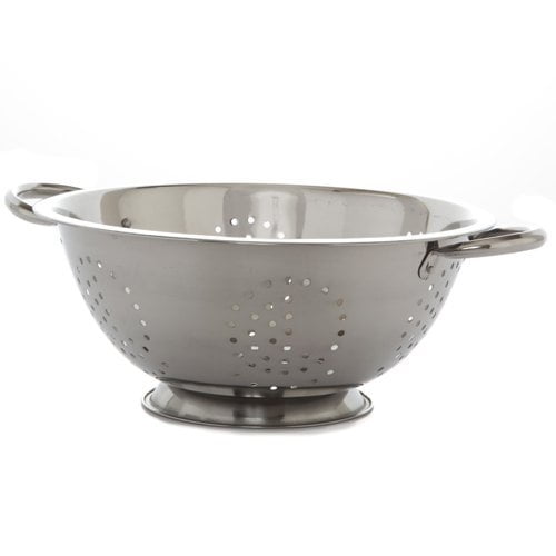Stainless Steel Colander with Handles for Straining, Steaming, Draining