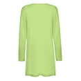 thumbnail image 5 of Pompotops Blouse Décontractée à Manches Longues pour Femme, Couleur Unie, avec Poche, Cardigan, Liquidation, 5 of 5