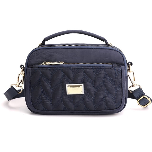 Bolso bandolera de nailon repelente al agua de un solo hombro Azul zafiro