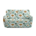 thumbnail image 3 of Xixirimido Recliner Sofa Covers Recliner Chair Covers Loveseat Recliner Slipcovers with Pockets Washable Furniture Protector with Elastic Bottom, White Daisy Flower Light Green, 3 of 8