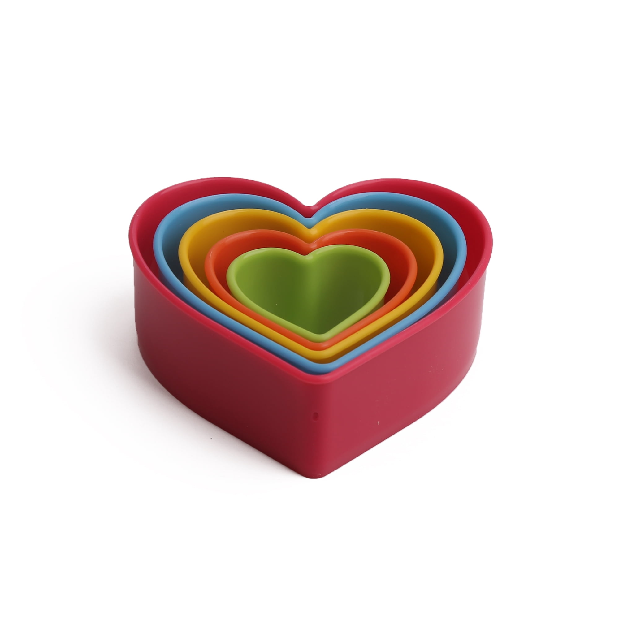 Heart Cookie Cutter Set, Multi-Color, 5 Pieces, Plastic Material, Way to Celebrate