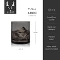 thumbnail image 4 of Viski Admiral Rocks Glasses for Whiskey, Margarita 11.5oz Set of 2, Smoke, 4 of 9