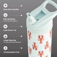 thumbnail image 2 of TAL 26oz Stainless Steel Ranger Water Bottle with Easy Sip Straw, Lobster, 2 of 8