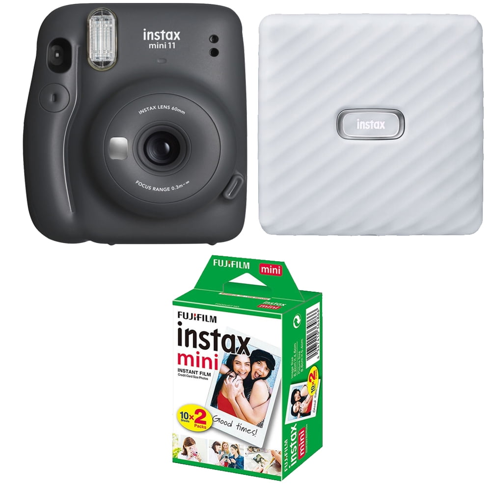 FUJIFILM INSTAX Mini 11 Instant Film Camera (Charcoal Gray) + Mini