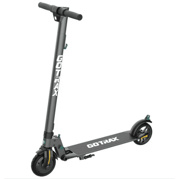 Open Box Gotrax GT-G2PLUS-BLACK G2 PLUS Foldable Electric Scooter with 6" Solid Tires, 200W Motor up 12mph and 129.6Wh Lithium Battery