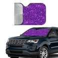 thumbnail image 4 of Disketp Windshield Sun Shade, Car Sun Shade For Front Window Purple Glitter Sunshades Sun Visor Protector Blocks Uv Rays Foldable, 4 of 8