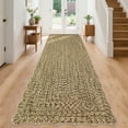 thumbnail image 2 of FairOnly 2'x8'Modern Ripple Weave Texture Machine Washable Runner Rug for Kitchen Hallway Ultra Thin Low Pile Non Slip Rug for Laundry,Beige Yellow, 2 of 7