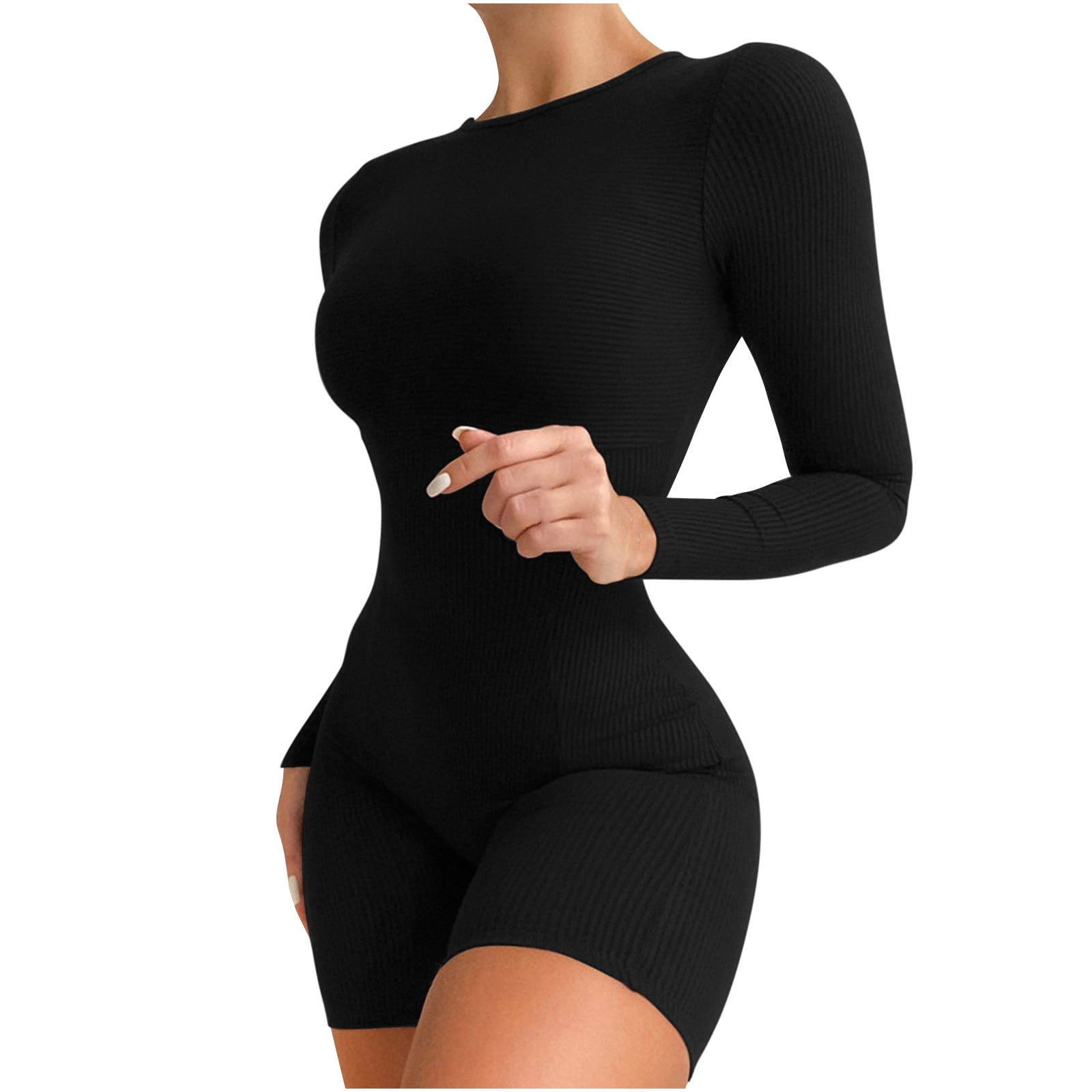 Penkiiy Women's Rompers Women's Knitted Slim-Fit Buttock Lifting