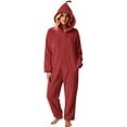 thumbnail image 2 of LEKWK Halloween Onesie Adult Funny Zip Up Cute Hooded Jumpsuit Fleece Soft Flannel Lounge Sleepwear for Cosplay Theme Party Dress Up Set, 2 of 8