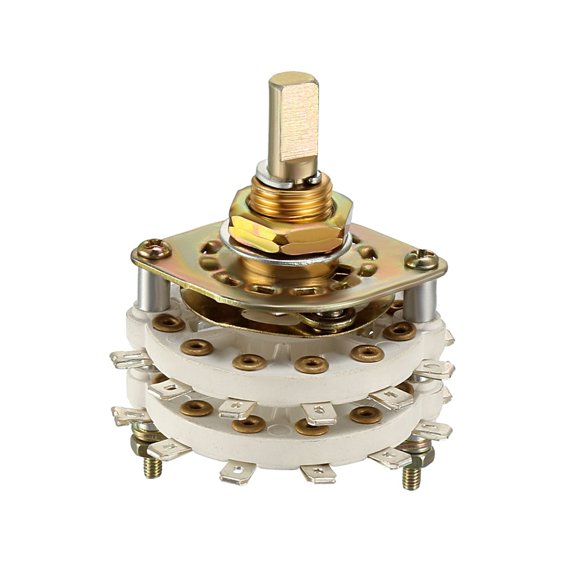 2P8T 2 Pole 8 Position 2-Deck Band Channel Rotary Switch Selector