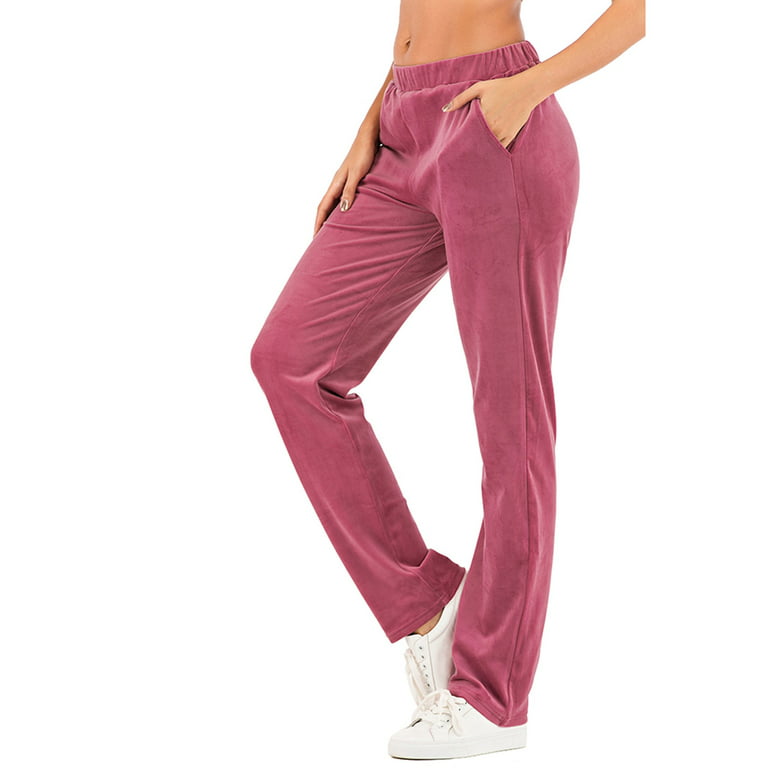 YouLoveIt Womens Joggers Yoga Pants Comfy Velour Pants Winter Casual Active  Yoga Pants Velour Track Pants Plus Size Active Pants Warm Winter Sweatpants  Velvet Jogger Pant 