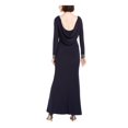 thumbnail image 2 of Vince Camuto Womens Embellished Drapey Evening Dress Navy 8, 2 of 4