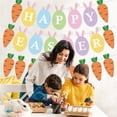 thumbnail image 3 of party balloons Happy Easter Decorations Pull Flags Banner Colorful Cartoon Rabbit Pull Flags Pull Flowers Party Decoration, 3 of 3