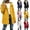Yellow, variant on WAGUTH Women's Waterproof Hooded Rain Jackets Striped Lined Windproof Mid-Length Outdoor Coats With Pockets