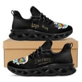 thumbnail image 1 of Zapatillas de running de alta calidad con logotipo impreso aquí, diseño gótico de calavera y mariposa, planas, ligeras, cómodas y antideslizantes., 1 of 6