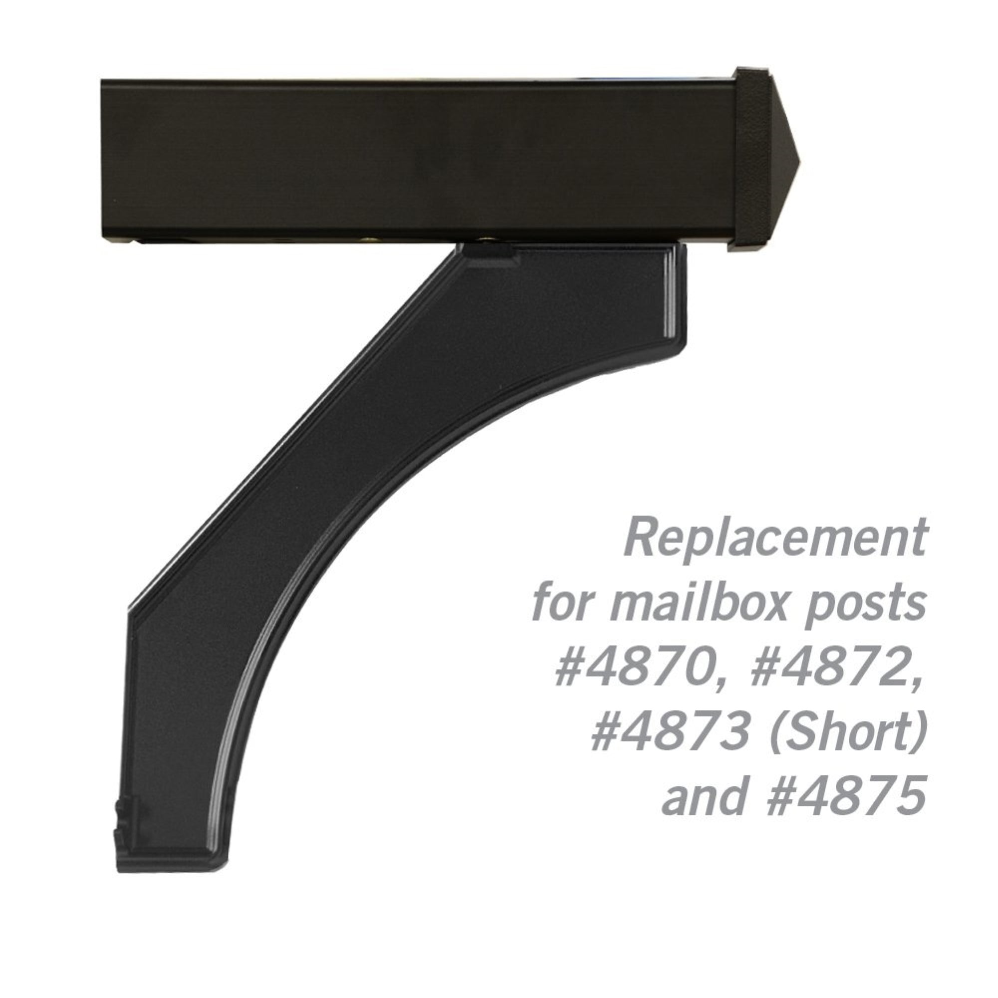 Arm Kit - Replacement for Deluxe Post for (1) Mailbox - Black
