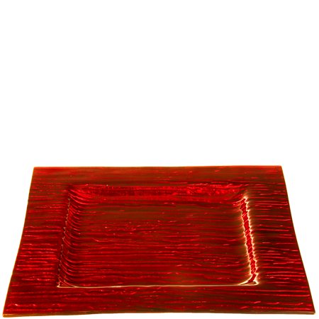 Couronne Co Monterrey Square Recycled Glass Plate, 2066-P, 11 inches long, Clear