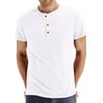 thumbnail image 1 of Playera Casual Manga Corta Algodón Cuello Henley Para Hombre, 1 of 6