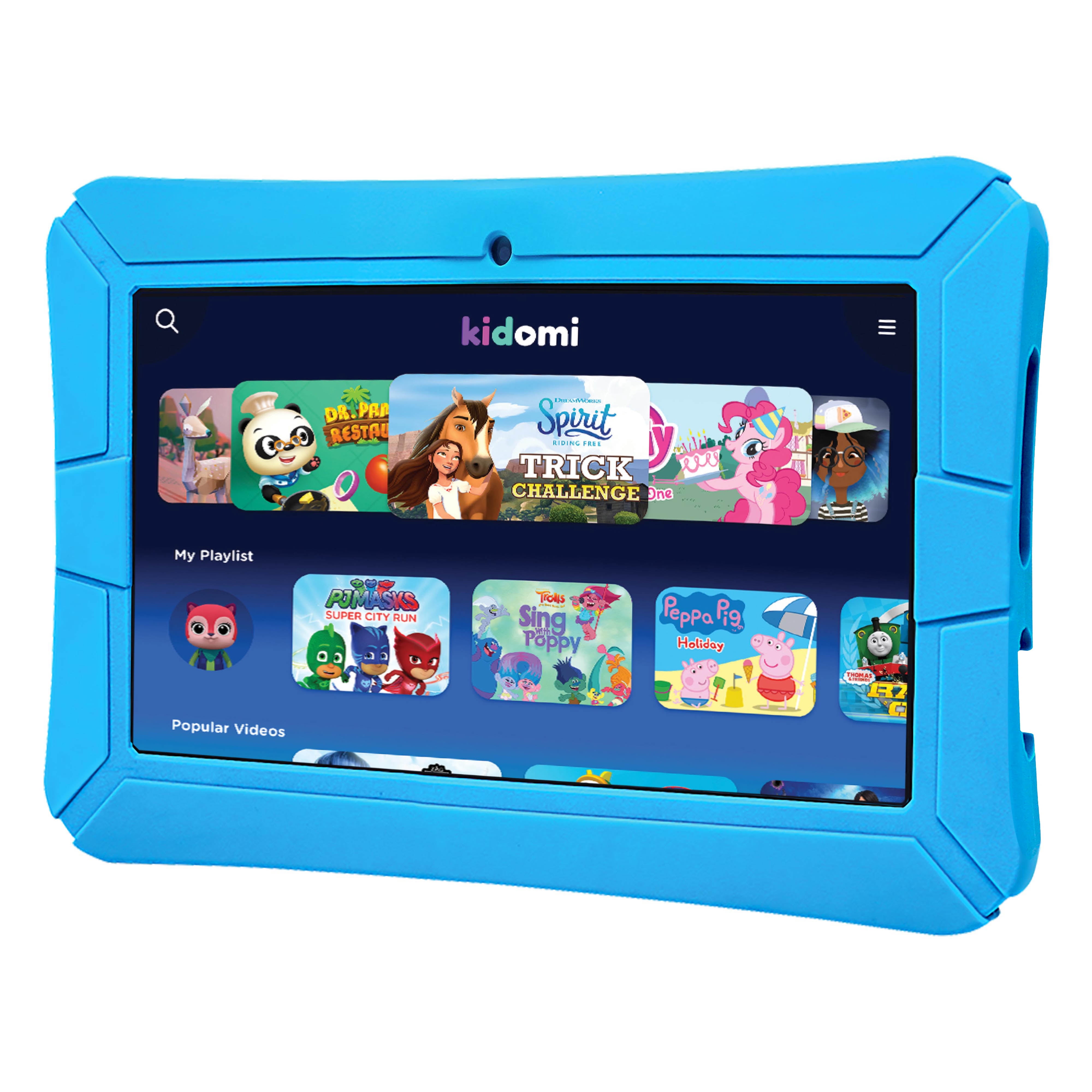 HighQ 8" Learning Tab featuring Kidomi, Water Resistant, Gel Case Included, Quad Core Processor, 16GB Storage, Android 8.1 Go Edition, Dual Cameras, Kidomi Free Trial Included, Blue