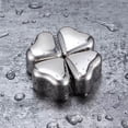 thumbnail image 4 of Ice Stones, Cooling Refreezable Small Stainless Steel Ice Cube Easy Cleaning 4pcs  for Bar, 4 of 7