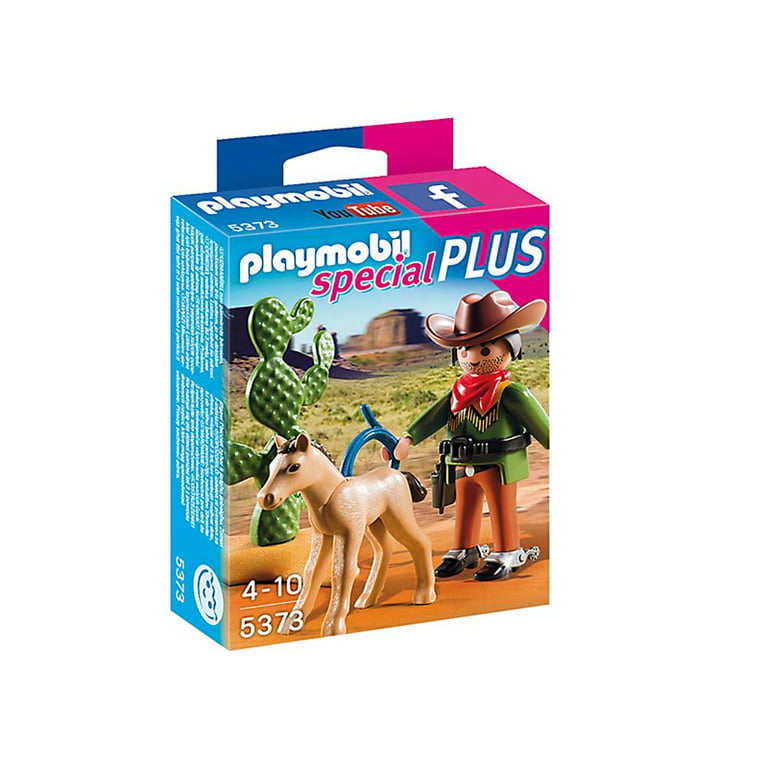 Kunstig inch ønskelig Cowboy with Foal & Cactus - Play Set by Playmobil (5373) - Walmart.com