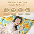 thumbnail image 2 of Yiaed Body Pillow Cover, Ultra Soft Microfiber Pillowcases, Breathable Long Pillow Case, Envelope Closure-White Polka Dot Sunflower (20x54 inch)（Pillow core not included）, 2 of 5