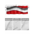thumbnail image 4 of Valances for Windows Abstract Red Rod Pocket Cafe Window Treatments Valance Curtains for Kitchen Bathroom Laundry Basement Windows 60"x18", 4 of 9