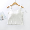 thumbnail image 7 of QHFBli Tank Top with Built-in Bra for Women Adjustable Spaghetti Strap Workout Yoga Shirts Basic Layer Padded Bra Cami Tops, 7 of 7
