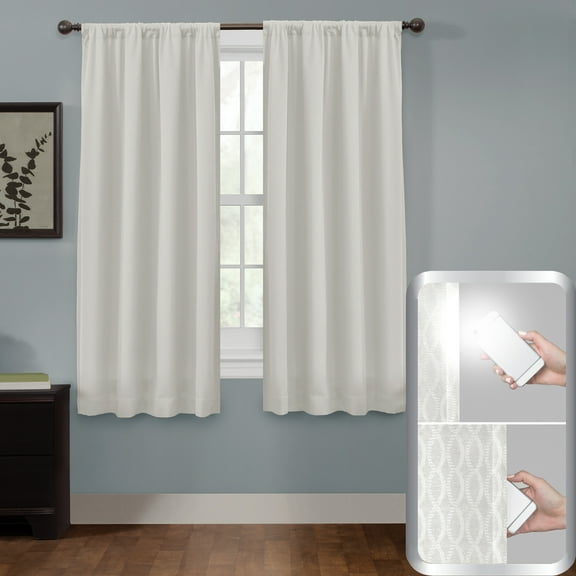 Ultimate Light Blocker Certified 100 Percent Blackout Jamie Smart Curtain Window Curtain Panel
