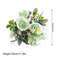 thumbnail image 2 of Tela de seda Rosa Oficina en casa Decorativa Artificial Flor de rosa realista Fiesta de boda Ramo de rosas falsas, Verde Scienceny  HA6540-04B, 2 of 6
