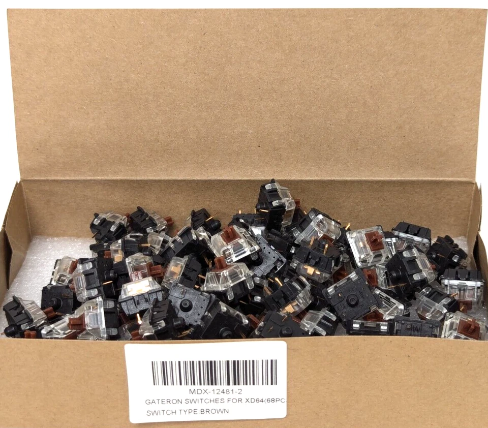 RHEA- Massdrop Gateron Mechanical Keyboard Switches Lot 68Pcs Mdx-12481-2 Brown