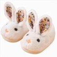 thumbnail image 2 of Cdudpw Kids Toddler Slippers Boys Girls Bunny House Shoes Non Slip Warm Soft Winter Fuzzy Indoor Slipper(W238-White), 2 of 8