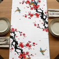 thumbnail image 5 of Table Runners 36 Inches Long Dress Scarves, Red Spring Floral Farmhouse Kitchen/Dining Table Runner, Short Coffee Tablerunners, Birds Branches Watercolor Flowers 13x36 Inch, 5 of 9